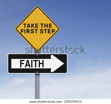Modified road signs on having Faith
