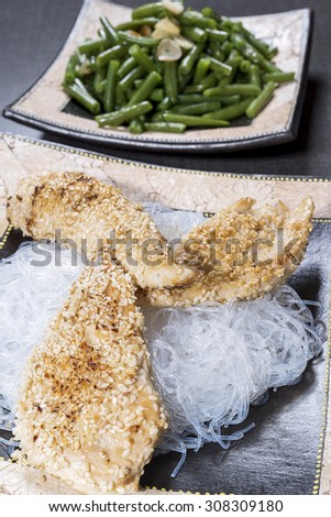 CHICKEN WITH RICE NOODLES 2 - FITNESS MENU - FOOD PHOTOGRAPHY
