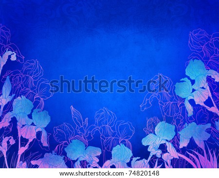 stock photo decorative Iris flower design
