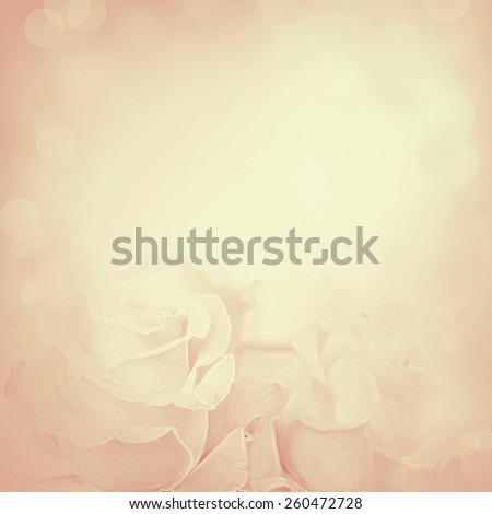 Vintage background with rose flowers. Beauty Vintage background with roses, fine art simulation from real photo