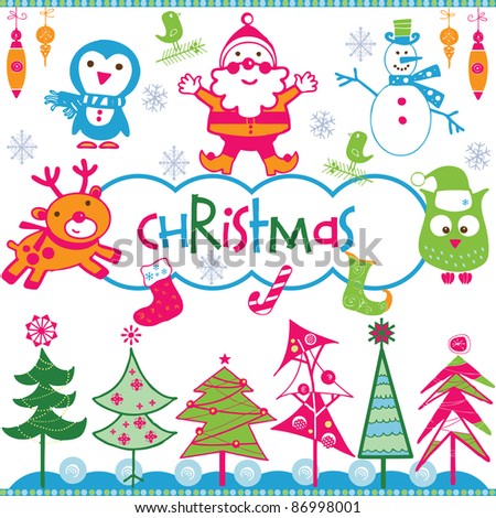 Christmas Background Stock Vector Illustration 86998001 : Shutterstock