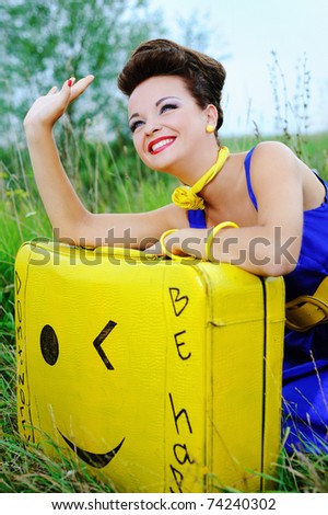 Girl Waving Goodbye