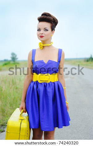 yellow and blue dress