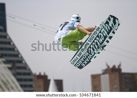 VALENCIA, SPAIN - JUNE 08: An unidentified athlete competes in the 