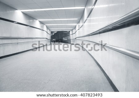 Subway underpass tunel passage for pedestrians