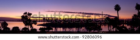 Mission Bay San Diego, California Sunset Panorama