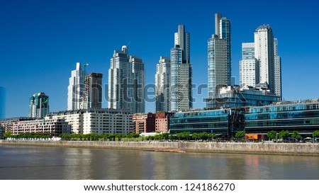 Buenos Aires Cityscape, Capital City Of Argentina, Puerto ...