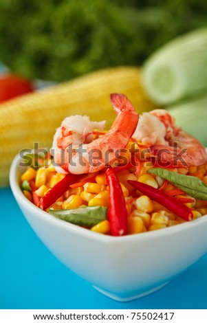 corn salad thai style (traditional and modern thai food)