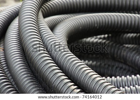 Black plastic corrugated pipe, Thailand