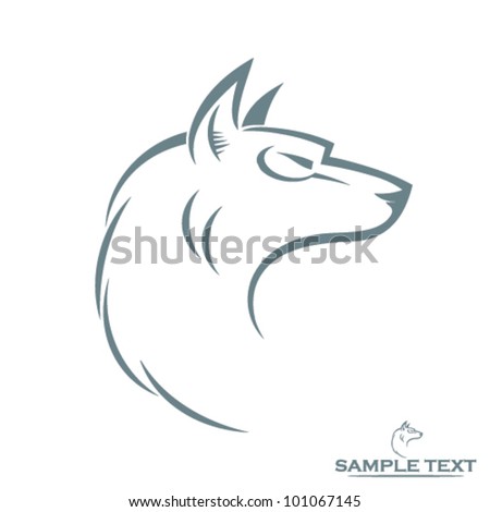 Isolated wolf head vector illustration Isolated wolf head vector illustration