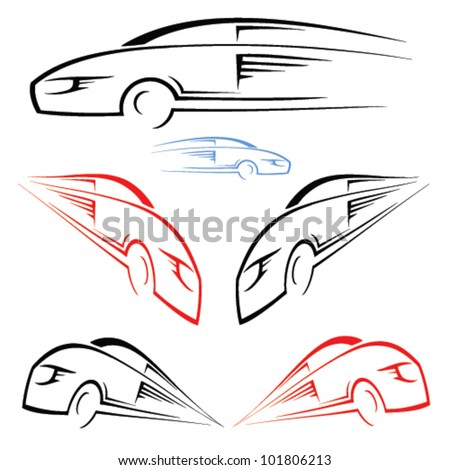 Fast Car Symbol - Vector Illustration - 101806213 : Shutterstock