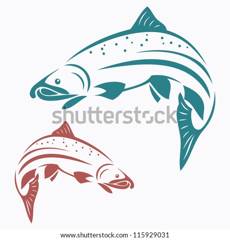 Salmon Fish - Vector Illustration - 115929031 : Shutterstock