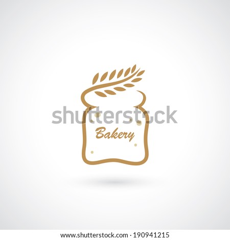 Bakery symbol wheat and bread slice vector illustration Bakery symbol wheat and bread slice vector illustration
