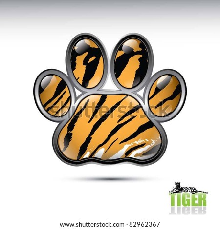 Designlogo Free on Tiger Paw Button Stock Vector 82962367   Shutterstock