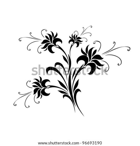 Flowers Isolated On White Background. Vector Illustration - 96693190
