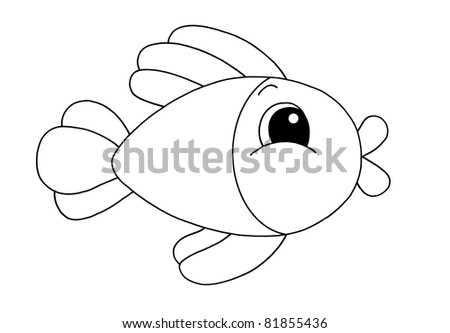 Black Fish Outline