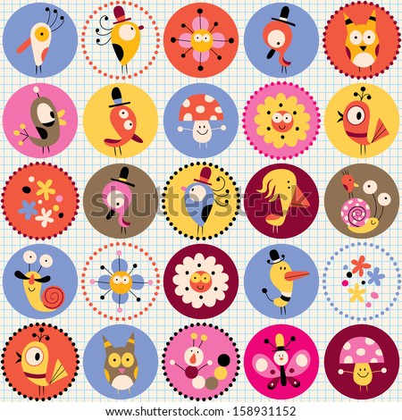cute characters pattern cute characters pattern