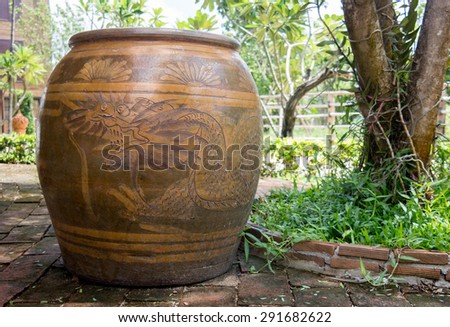 Earthen jar for water is unique to Thailand