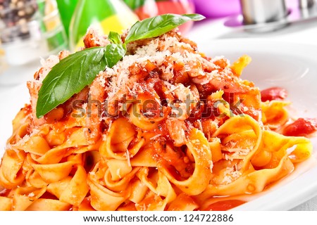 Pasta Tagliatelle With Tomato
