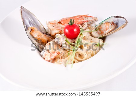 Pasta with seafood