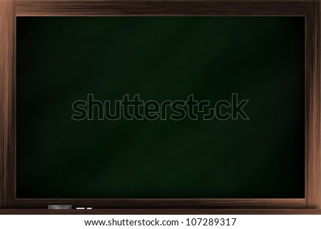 Blank classroom chalkboard