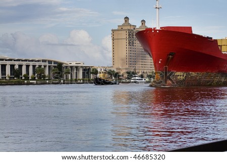 tug boat on the Savannah river, Savannah Georgia