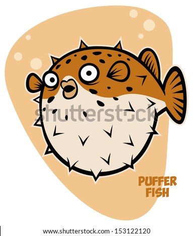 Puffer Fish Stock Vector Illustration 153122120 : Shutterstock