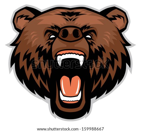 angry brown bear head angry brown bear head