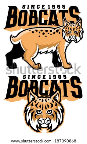 Bobcat Mascot Stock Vector 187090868 : Shutterstock