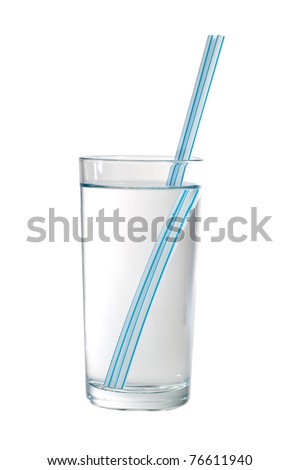 contaminated glass of water. stock photo : Glass of water