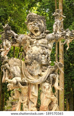Monkey King Statue in Sangeh, Bali, Indonesia
