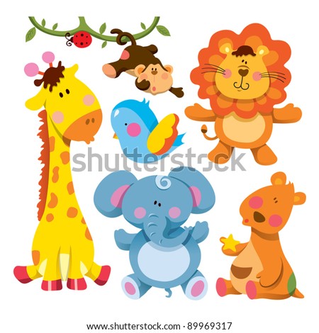 stock vector : Cute Animals Collections