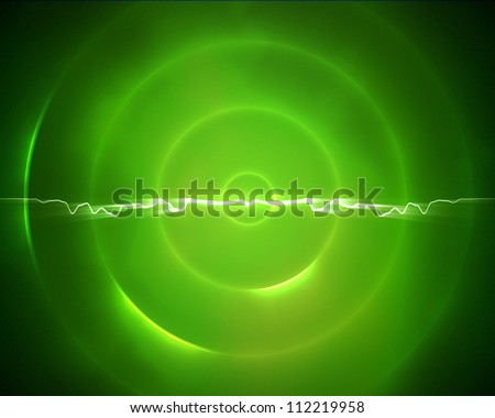 Background of green circle with a lightning in the middle