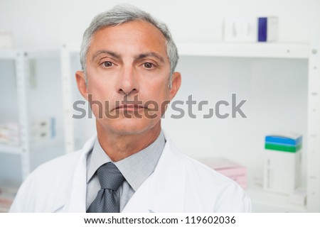 Doctor is looking angry in the camera
