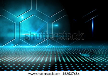 Technological black and blue background