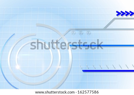 Technological background with circle and lines