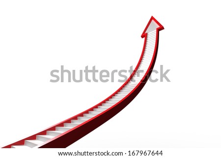 Red ladder arrow graphic