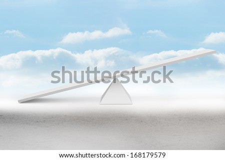 White scales in front of clouds