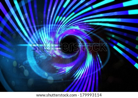 Digitally generated laser background in blue