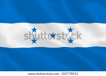 Honduras flag rippling