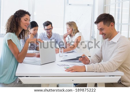 Casual business team having a meeting in the office