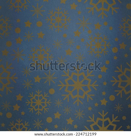 Snowflake pattern against blue vignette