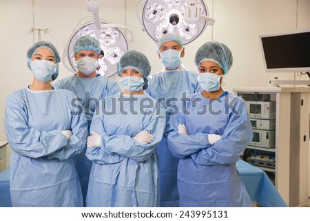 Medical students in operating theater at the university