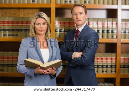 Team of lawyers in the law library at the university
