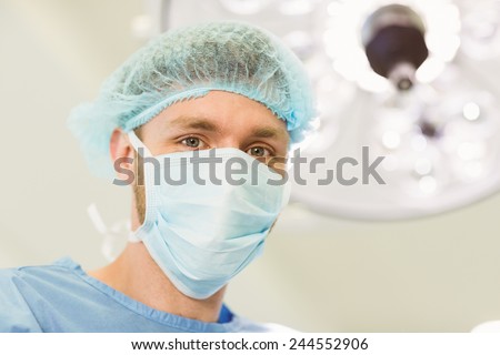 Young surgeon looking at camera at the university