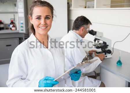 Team of scientists at work at the laboratory