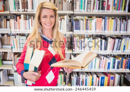 Mature student studying in the library at the university