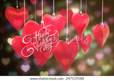 happy valentines day against valentines heart design
