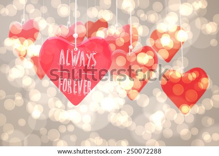 always and forever against light glowing dots design pattern