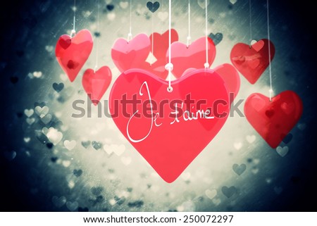 Valentines love hearts against valentines heart design
